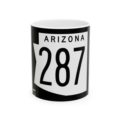 Arizona 287 1973 (Arizona) (Road Sign) White Coffee Mug 11oz - Go Mug Yourself