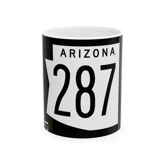 Arizona 287 1973 (Arizona) (Road Sign) White Coffee Mug 11oz - Go Mug Yourself