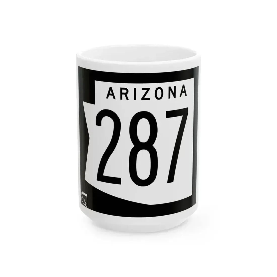Arizona 287 1973 (Arizona) (Road Sign) White Coffee Mug 15oz - Go Mug Yourself