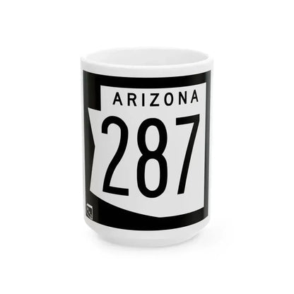 Arizona 287 1973 (Arizona) (Road Sign) White Coffee Mug 15oz - Go Mug Yourself