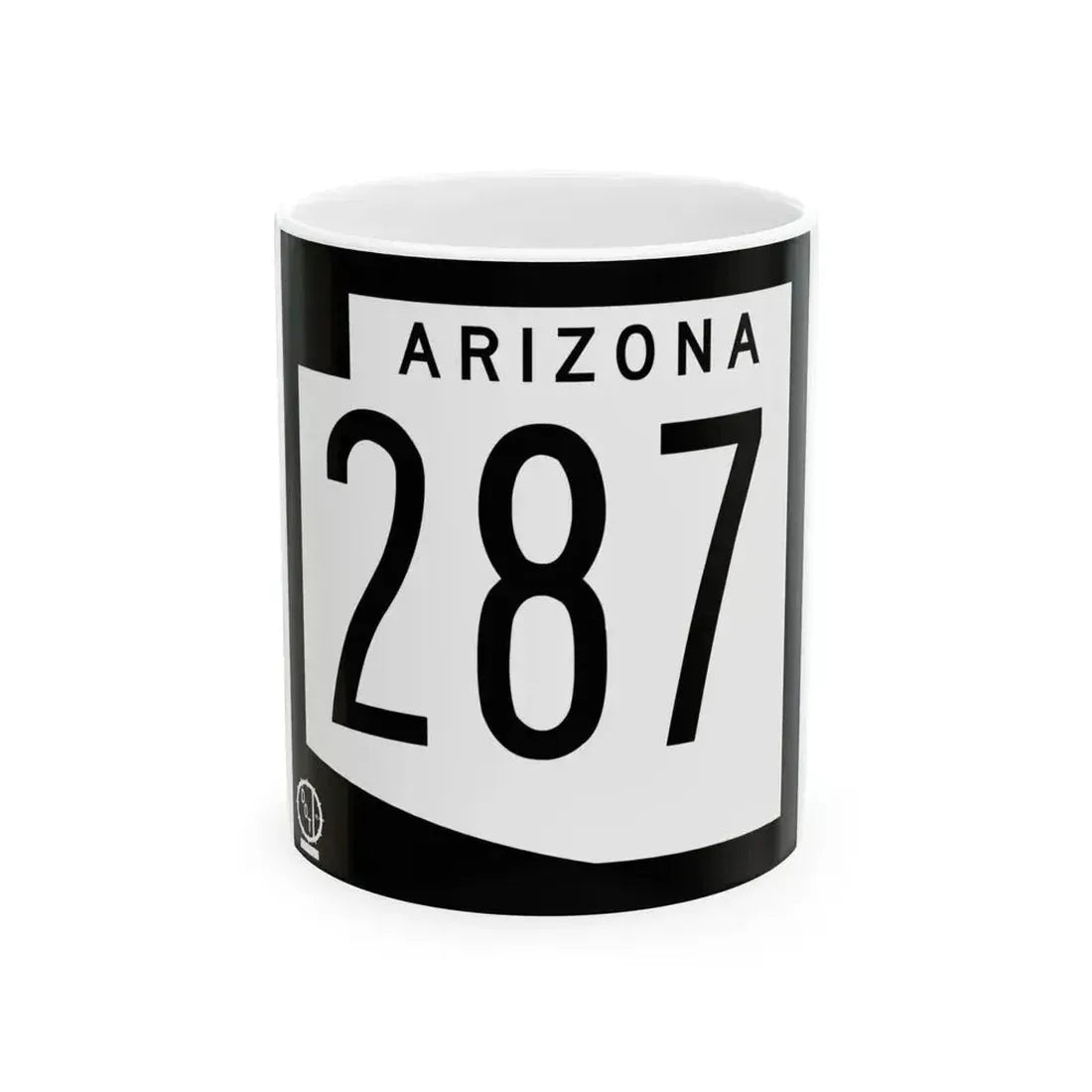 Arizona 287 1978 (Arizona) (Road Sign) White Coffee Mug 11oz - Go Mug Yourself
