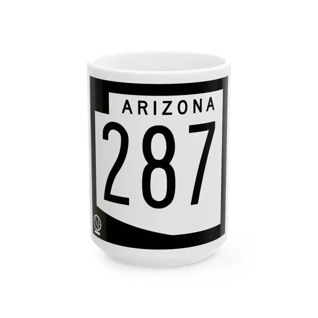 Arizona 287 1978 (Arizona) (Road Sign) White Coffee Mug 15oz - Go Mug Yourself