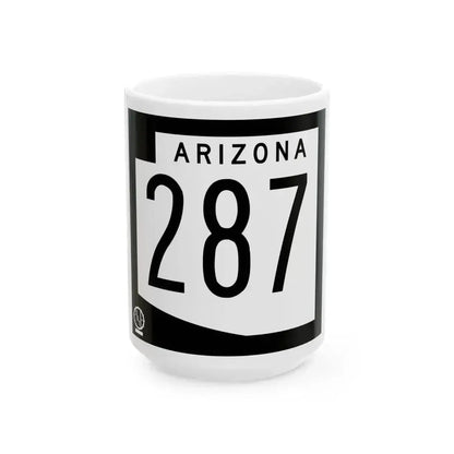 Arizona 287 1978 (Arizona) (Road Sign) White Coffee Mug 15oz - Go Mug Yourself