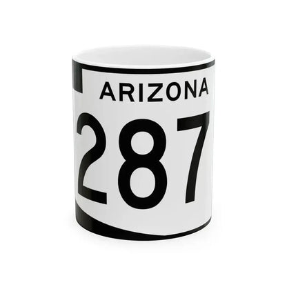 Arizona 287 (Arizona) (Road Sign) White Coffee Mug 11oz - Go Mug Yourself