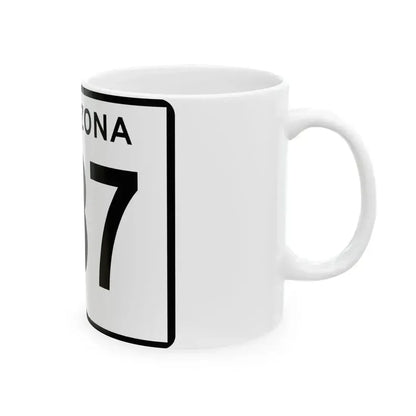 Arizona 287 (Arizona) (Road Sign) White Coffee Mug - Go Mug Yourself