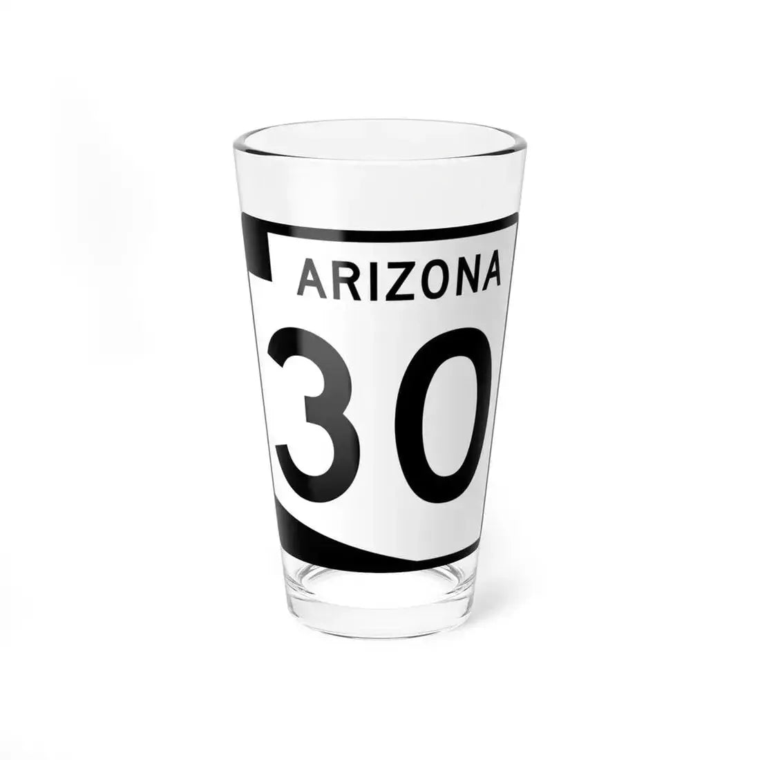 Arizona 30 (Arizona) (Road Sign) Pint Glass 16oz 16oz - Go Mug Yourself