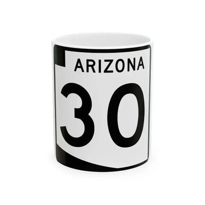 Arizona 30 (Arizona) (Road Sign) White Coffee Mug 11oz - Go Mug Yourself