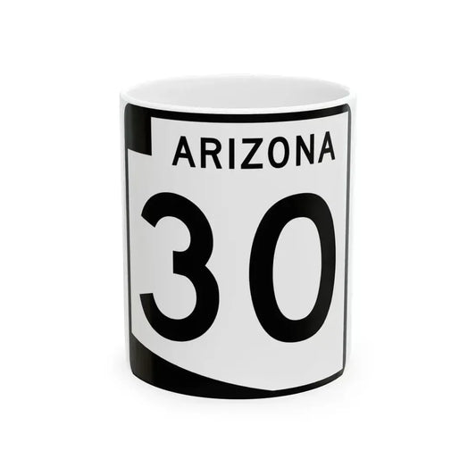 Arizona 30 (Arizona) (Road Sign) White Coffee Mug 11oz - Go Mug Yourself