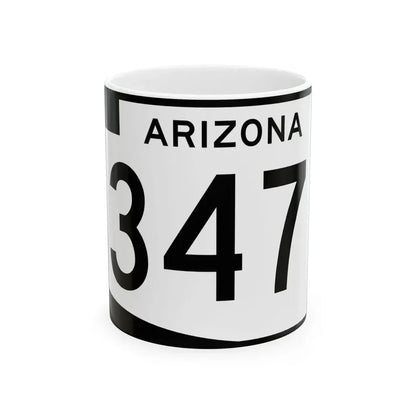 Arizona 347 (Arizona) (Road Sign) White Coffee Mug 11oz - Go Mug Yourself