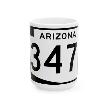 Arizona 347 (Arizona) (Road Sign) White Coffee Mug 15oz - Go Mug Yourself