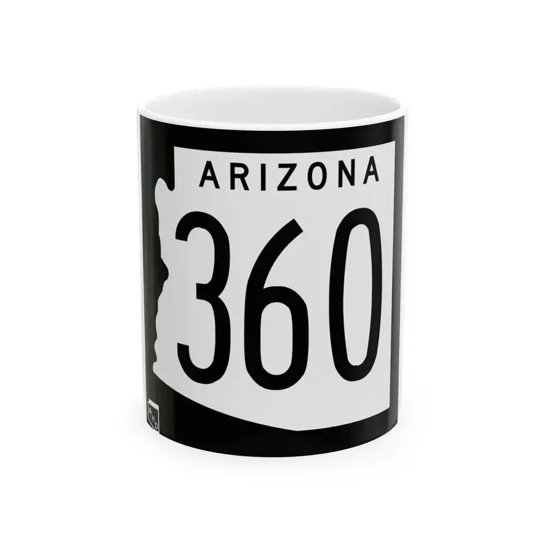 Arizona 360 1963 (Arizona) (Road Sign) White Coffee Mug 11oz - Go Mug Yourself