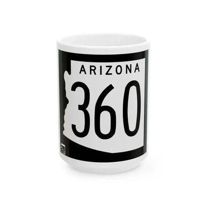 Arizona 360 1963 (Arizona) (Road Sign) White Coffee Mug 15oz - Go Mug Yourself
