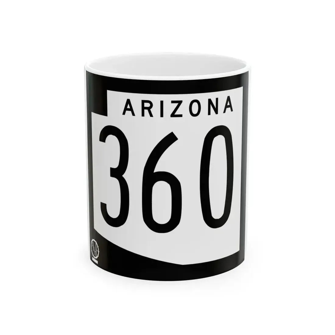 Arizona 360 1978 (Arizona) (Road Sign) White Coffee Mug 11oz - Go Mug Yourself