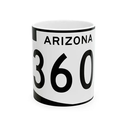 Arizona 360 (Arizona) (Road Sign) White Coffee Mug 11oz - Go Mug Yourself