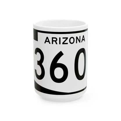 Arizona 360 (Arizona) (Road Sign) White Coffee Mug 15oz - Go Mug Yourself