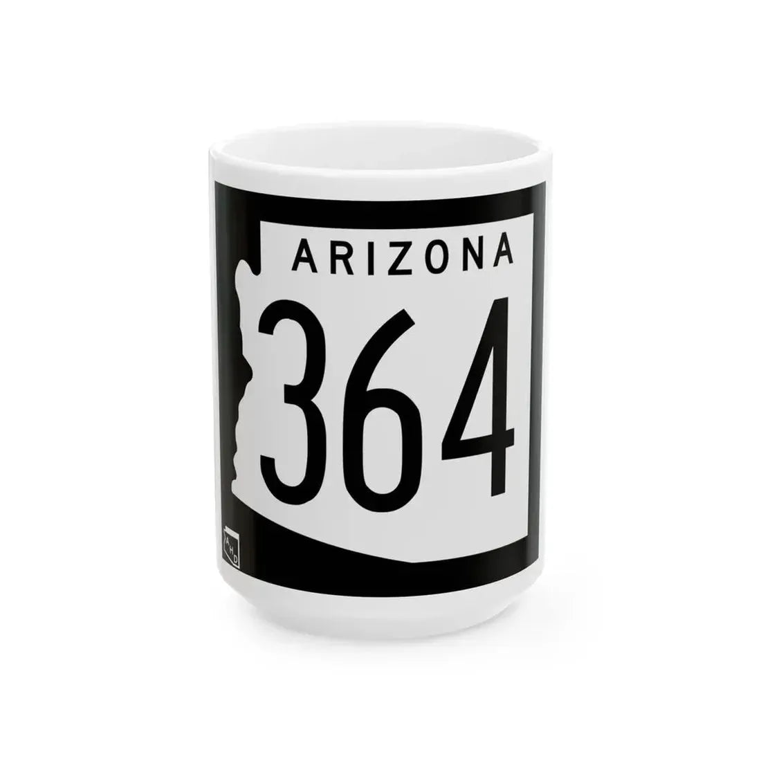 Arizona 364 1963 (Arizona) (Road Sign) White Coffee Mug 15oz - Go Mug Yourself