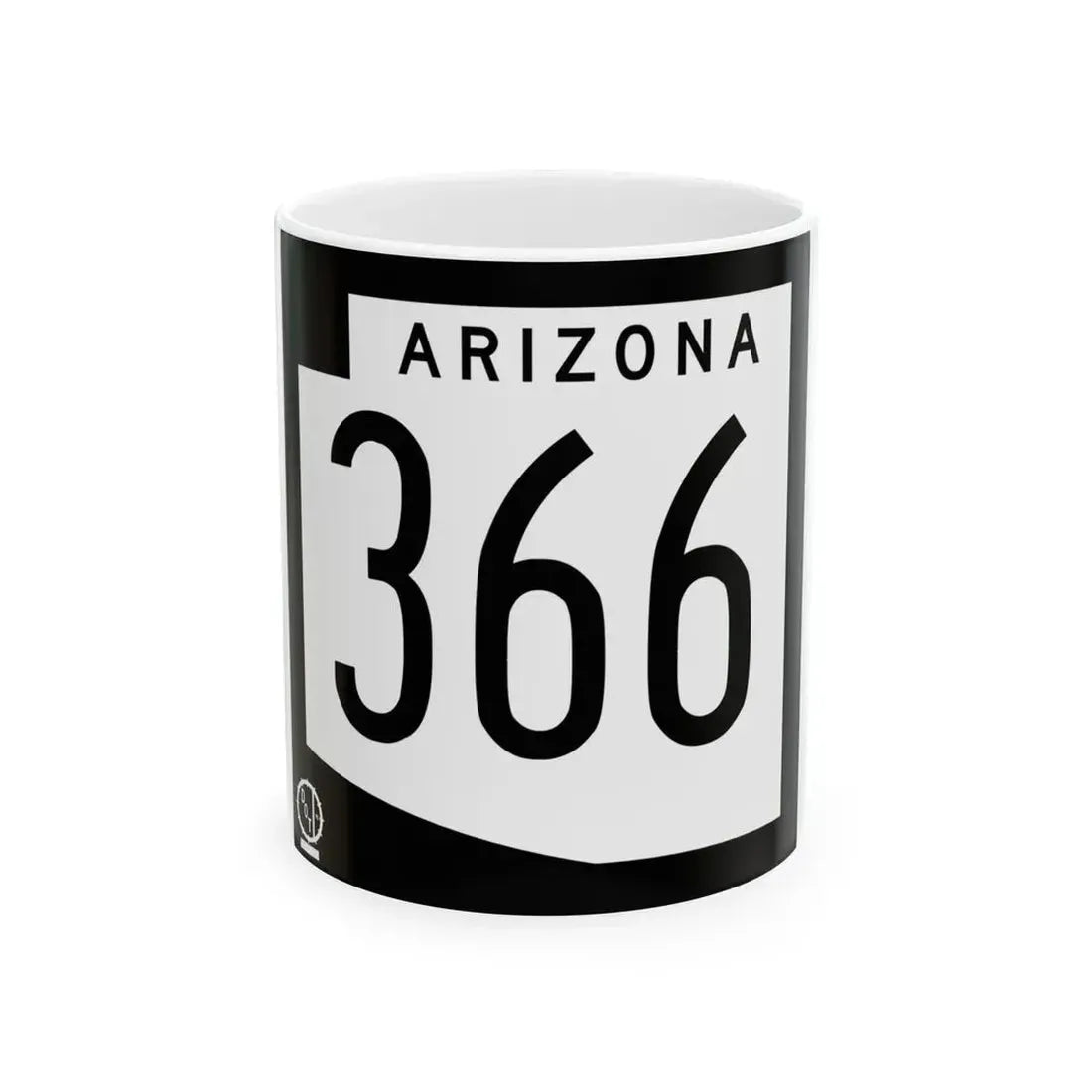 Arizona 366 1978 (Arizona) (Road Sign) White Coffee Mug 11oz - Go Mug Yourself
