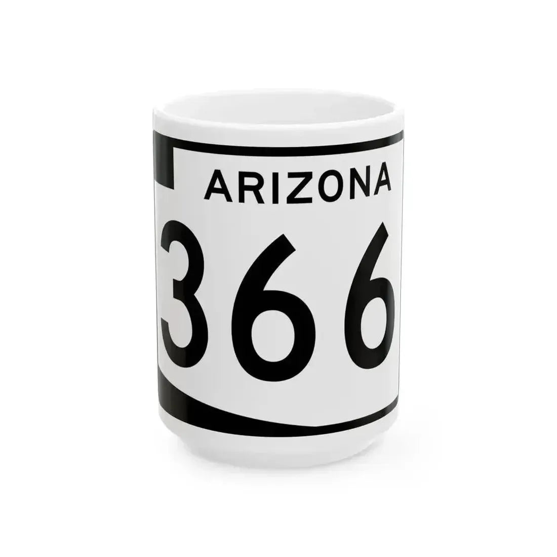 Arizona 366 (Arizona) (Road Sign) White Coffee Mug 15oz - Go Mug Yourself