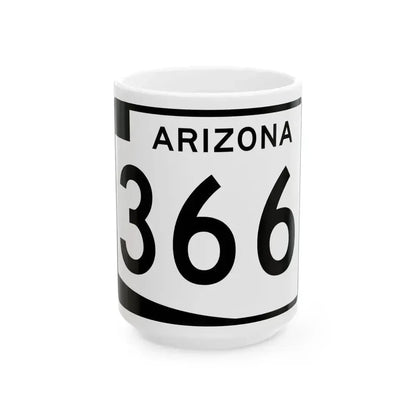 Arizona 366 (Arizona) (Road Sign) White Coffee Mug 15oz - Go Mug Yourself