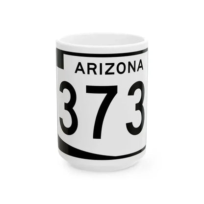 Arizona 373 (Arizona) (Road Sign) White Coffee Mug 15oz - Go Mug Yourself