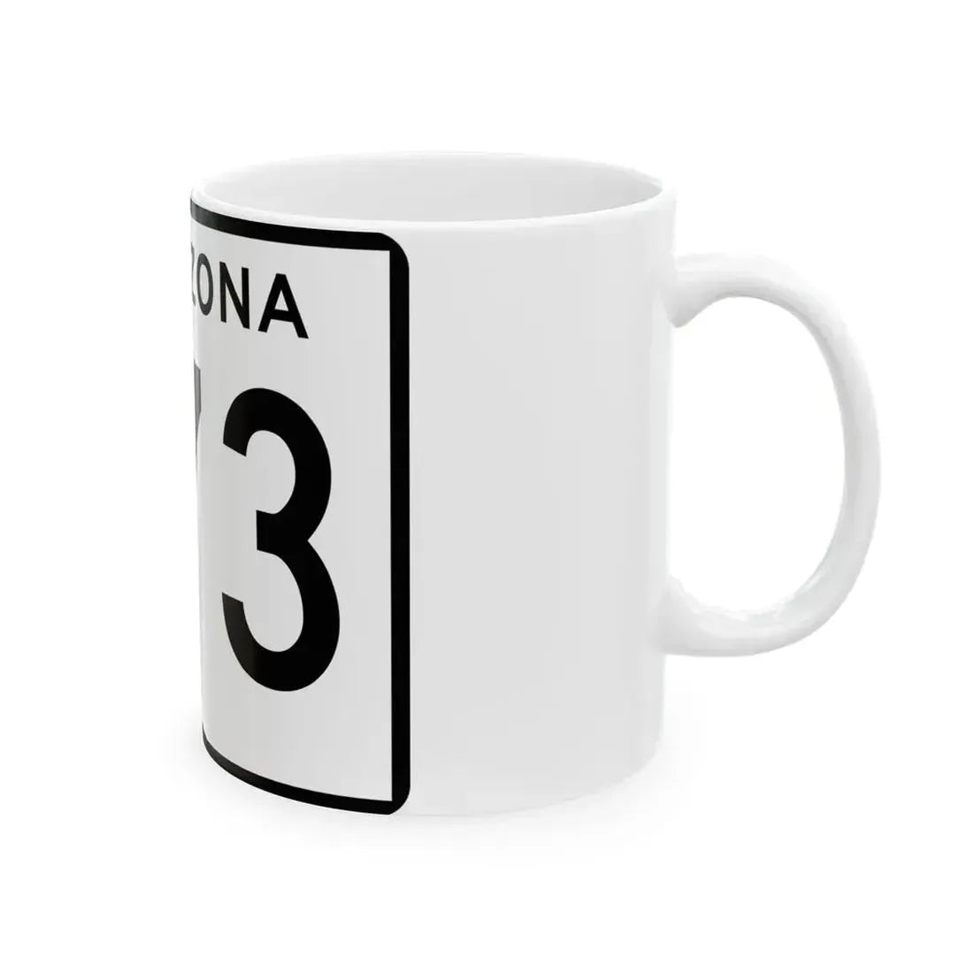 Arizona 373 (Arizona) (Road Sign) White Coffee Mug - Go Mug Yourself