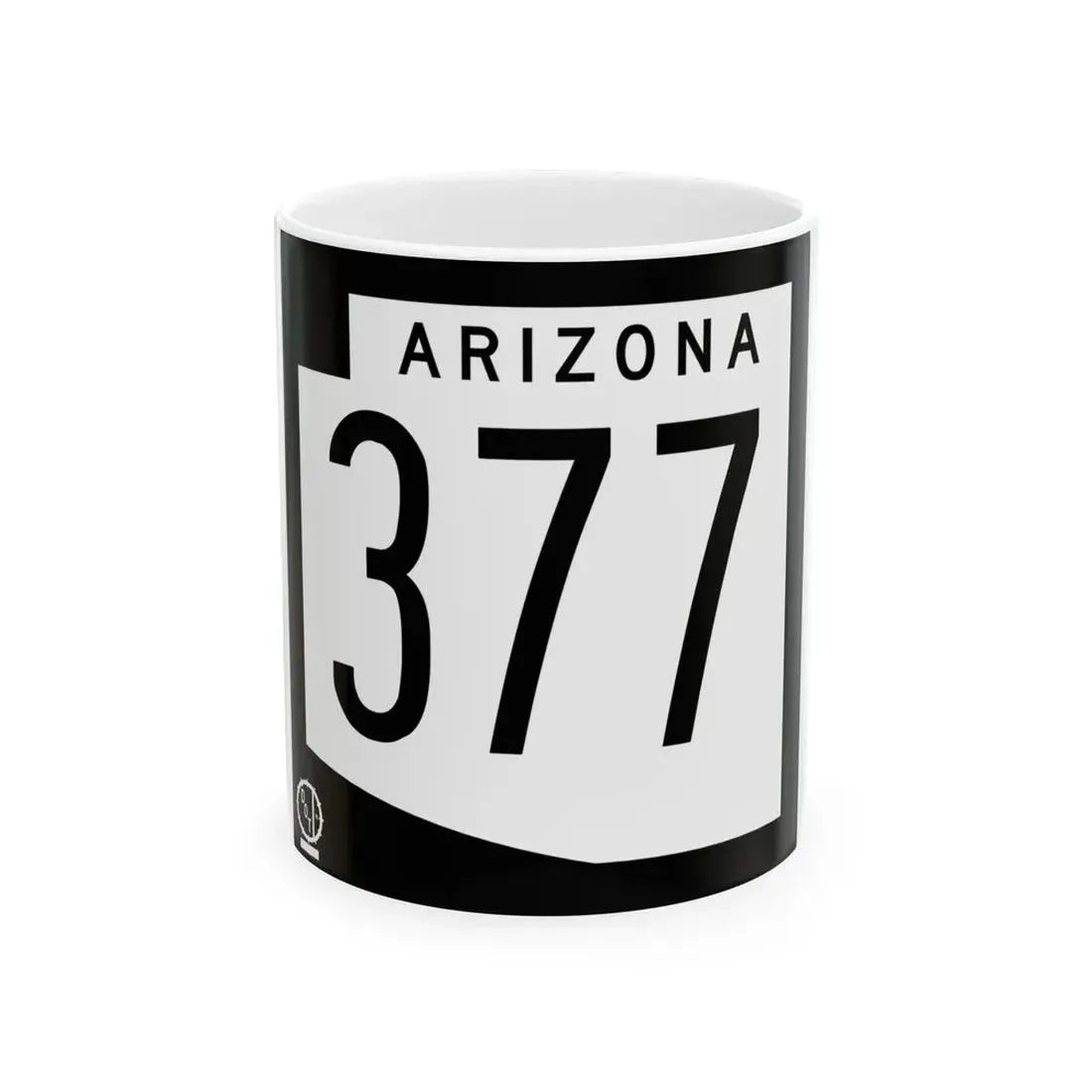 Arizona 377 1978 (Arizona) (Road Sign) White Coffee Mug 11oz - Go Mug Yourself