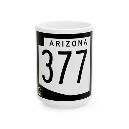 Arizona 377 1978 (Arizona) (Road Sign) White Coffee Mug 15oz - Go Mug Yourself