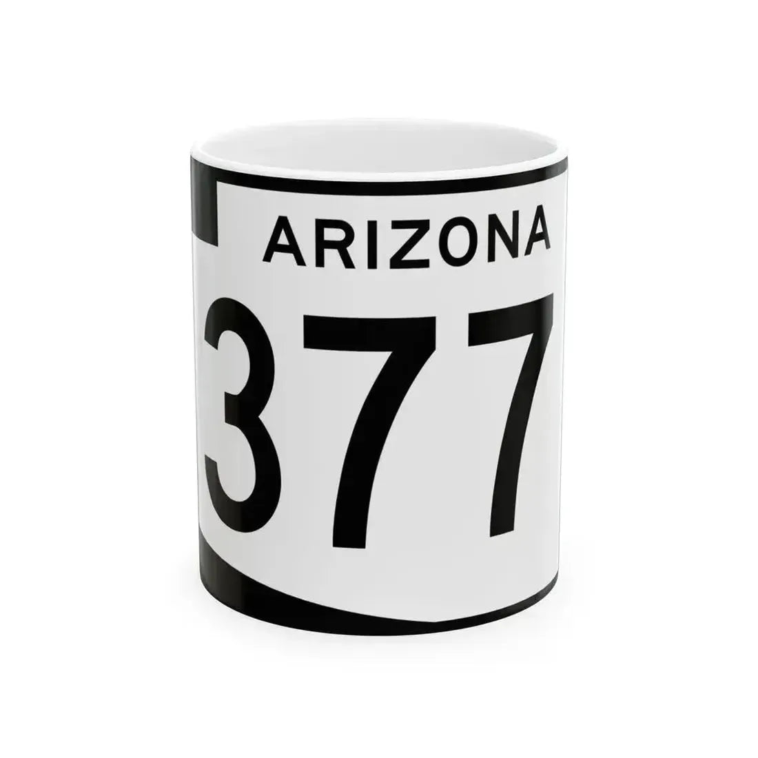 Arizona 377 (Arizona) (Road Sign) White Coffee Mug 11oz - Go Mug Yourself