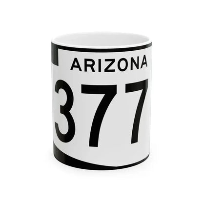 Arizona 377 (Arizona) (Road Sign) White Coffee Mug 11oz - Go Mug Yourself