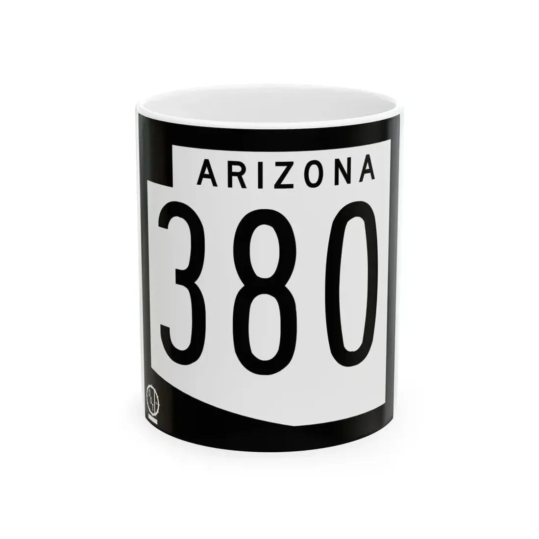Arizona 380 1978 (Arizona) (Road Sign) White Coffee Mug 11oz - Go Mug Yourself