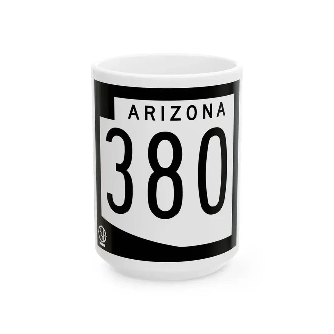 Arizona 380 1978 (Arizona) (Road Sign) White Coffee Mug 15oz - Go Mug Yourself
