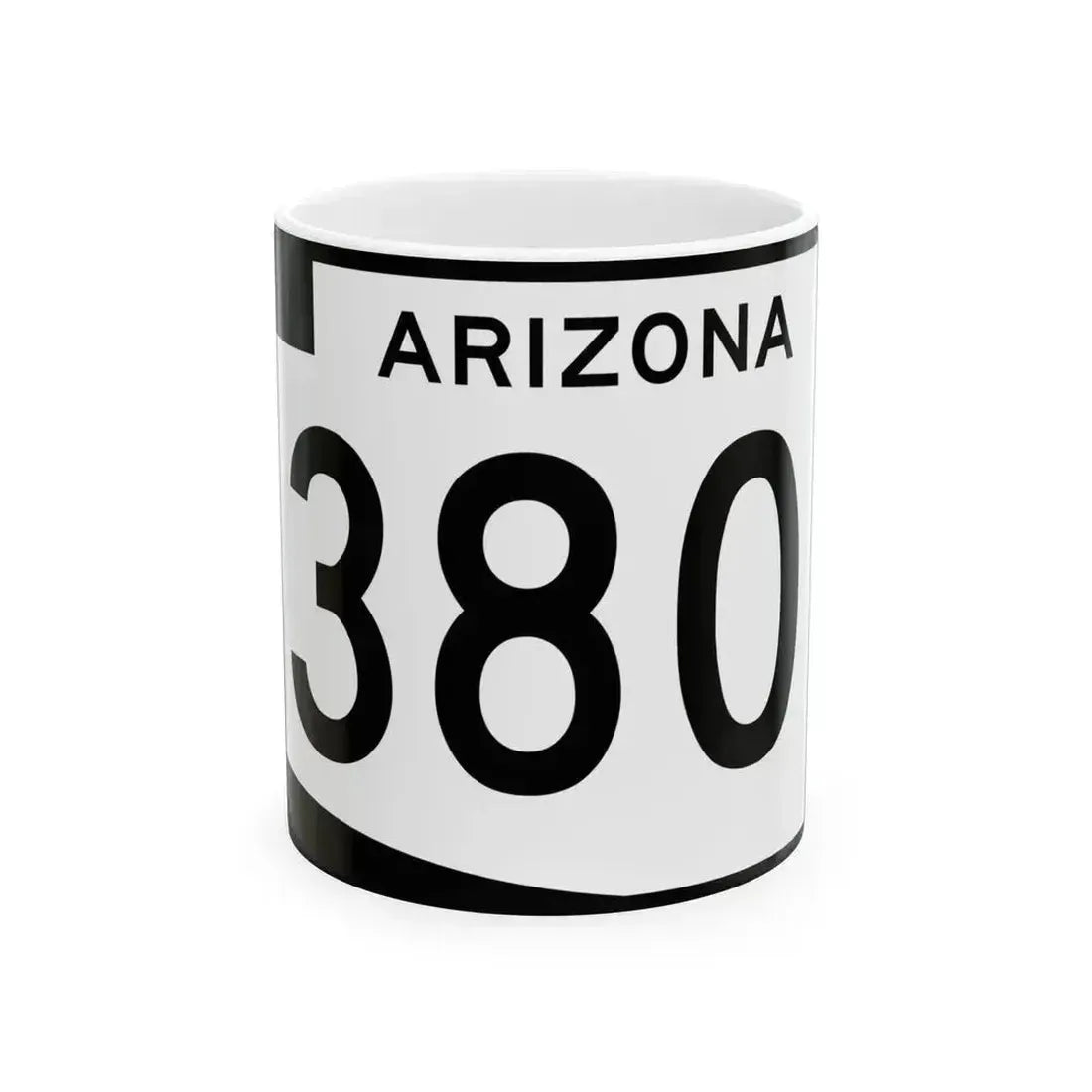 Arizona 380 (Arizona) (Road Sign) White Coffee Mug 11oz - Go Mug Yourself