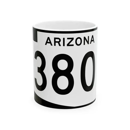 Arizona 380 (Arizona) (Road Sign) White Coffee Mug 11oz - Go Mug Yourself