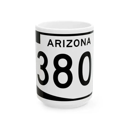 Arizona 380 (Arizona) (Road Sign) White Coffee Mug 15oz - Go Mug Yourself