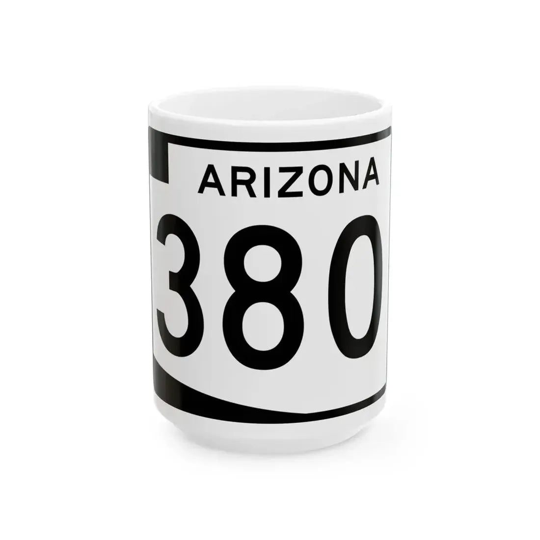 Arizona 380 (Arizona) (Road Sign) White Coffee Mug - Go Mug Yourself