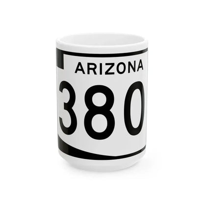 Arizona 380 (Arizona) (Road Sign) White Coffee Mug - Go Mug Yourself