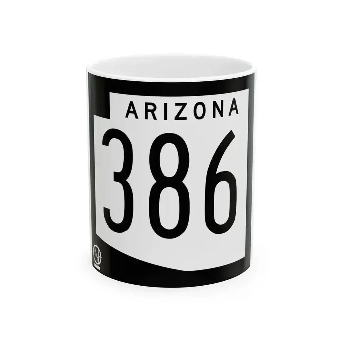 Arizona 386 1978 (Arizona) (Road Sign) White Coffee Mug 11oz - Go Mug Yourself