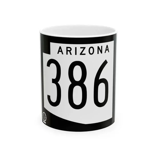 Arizona 386 1978 (Arizona) (Road Sign) White Coffee Mug 11oz - Go Mug Yourself