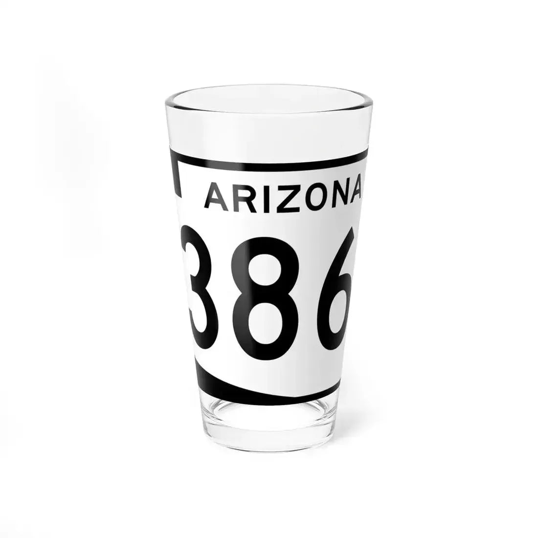 Arizona 386 (Arizona) (Road Sign) Pint Glass 16oz 16oz - Go Mug Yourself