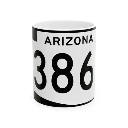 Arizona 386 (Arizona) (Road Sign) White Coffee Mug 11oz - Go Mug Yourself