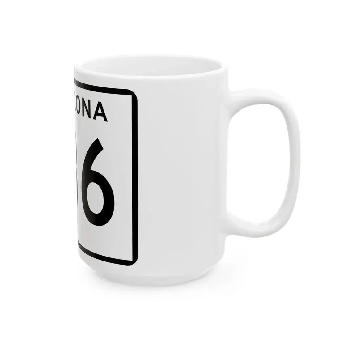 Arizona 386 (Arizona) (Road Sign) White Coffee Mug - Go Mug Yourself