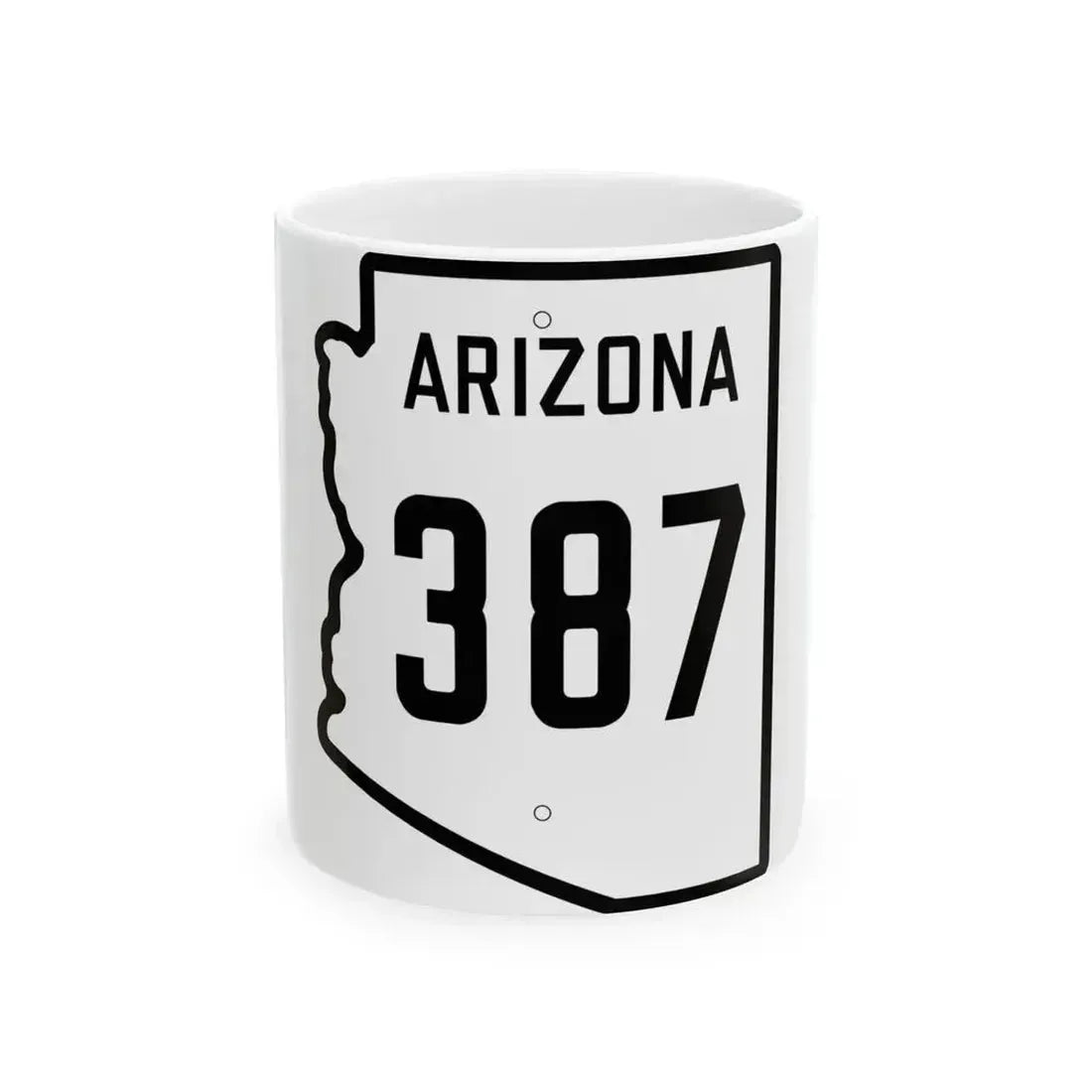 Arizona 387 1941 (Arizona) (Road Sign) White Coffee Mug 11oz - Go Mug Yourself