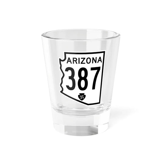 Arizona 387 1956 (Arizona) (Road Sign) Shot Glass 1.5oz 1.5oz - Go Mug Yourself