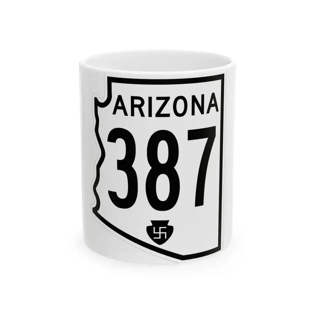 Arizona 387 1956 (Arizona) (Road Sign) White Coffee Mug 11oz - Go Mug Yourself
