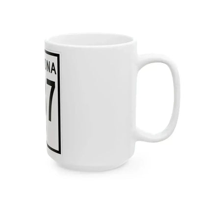 Arizona 387 1956 (Arizona) (Road Sign) White Coffee Mug - Go Mug Yourself