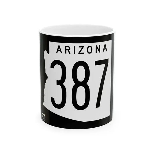 Arizona 387 1963 (Arizona) (Road Sign) White Coffee Mug 11oz - Go Mug Yourself