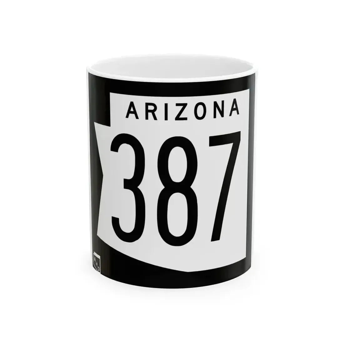 Arizona 387 1973 (Arizona) (Road Sign) White Coffee Mug 11oz - Go Mug Yourself