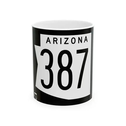 Arizona 387 1973 (Arizona) (Road Sign) White Coffee Mug 11oz - Go Mug Yourself
