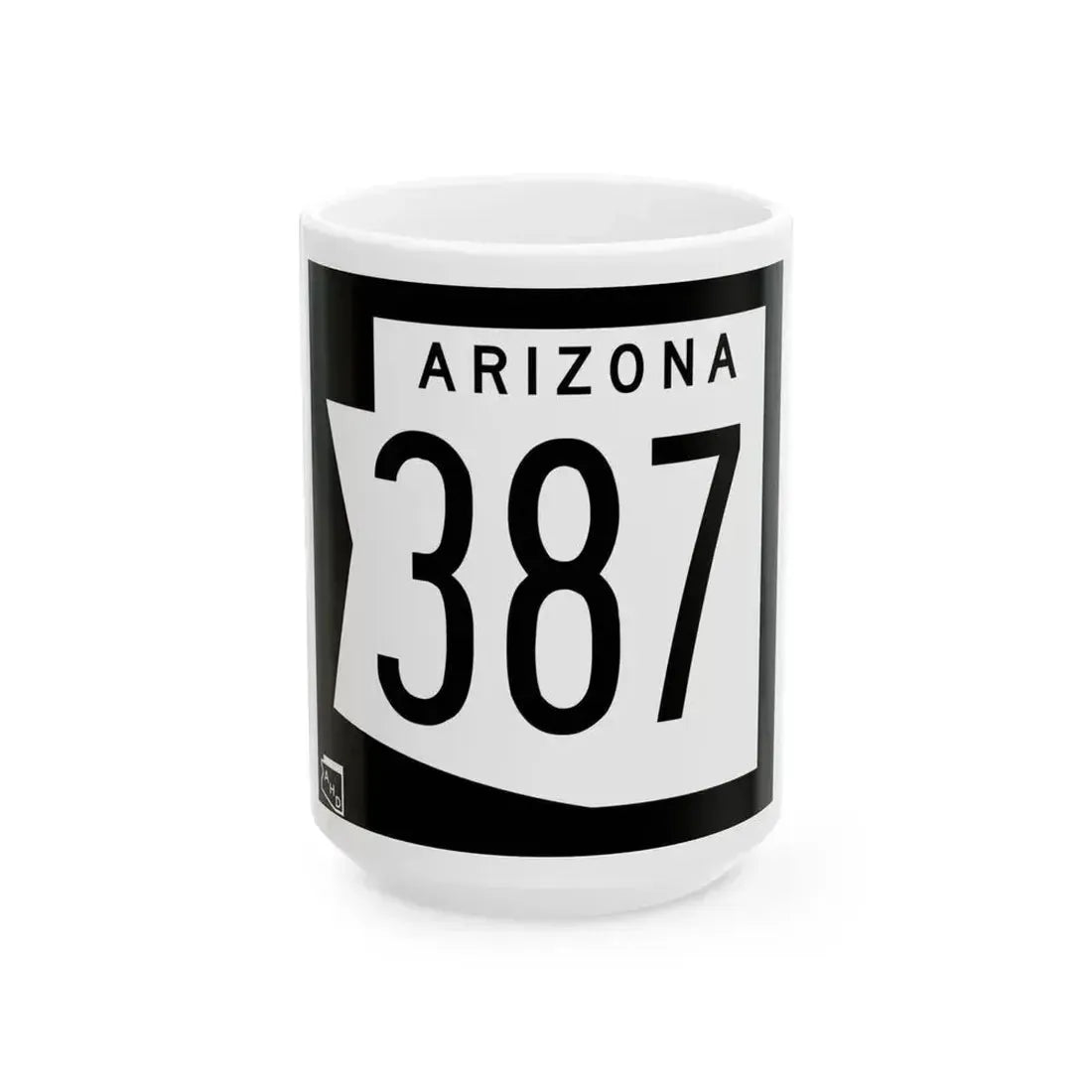 Arizona 387 1973 (Arizona) (Road Sign) White Coffee Mug - Go Mug Yourself
