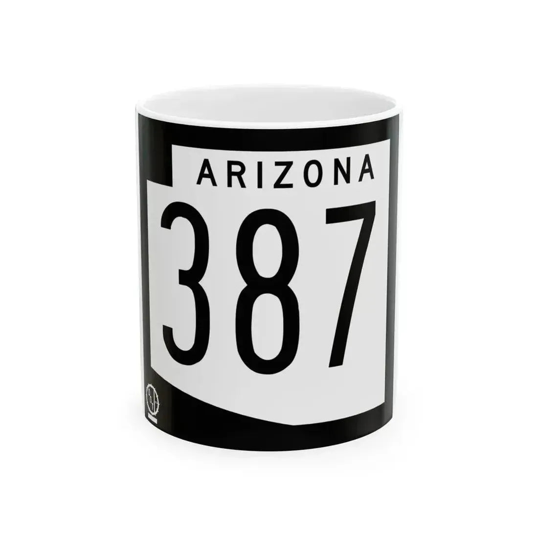 Arizona 387 1978 (Arizona) (Road Sign) White Coffee Mug 11oz - Go Mug Yourself